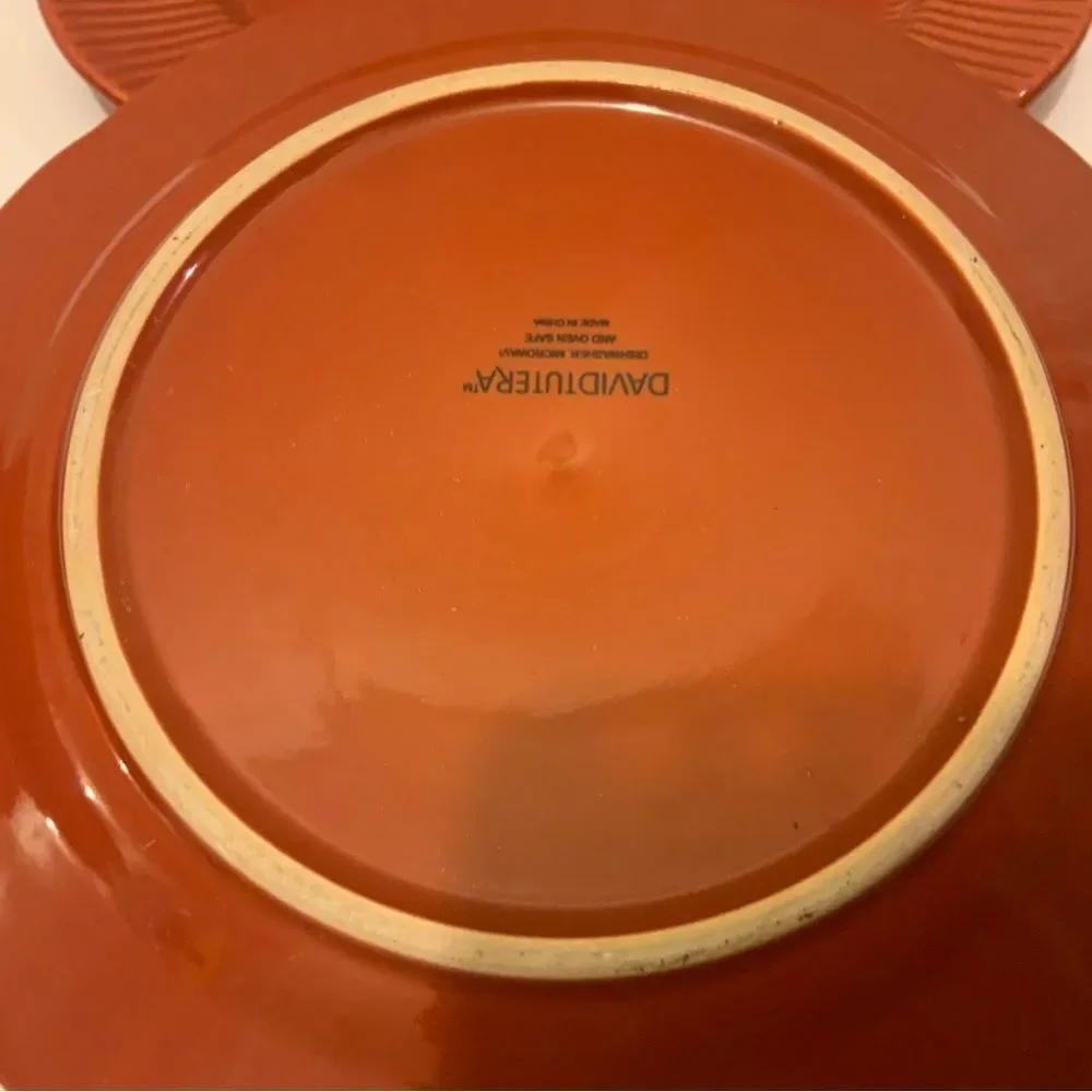 Set 6 David Tutera red 3 Dinner Plates 10.5” & 3 salad plates 8.25”